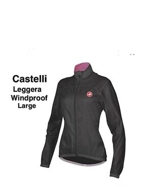Castelli Leggera Windproof Women's Jacket Size Large black excellent condition⭐️